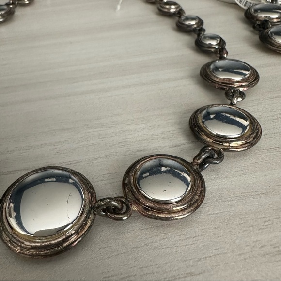 Vintage NEW Reversible Silver & Copper Liz Claiborne Heavy Necklace Bracelet Set - Picture 8 of 10